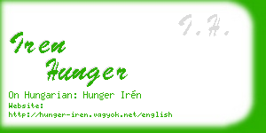iren hunger business card